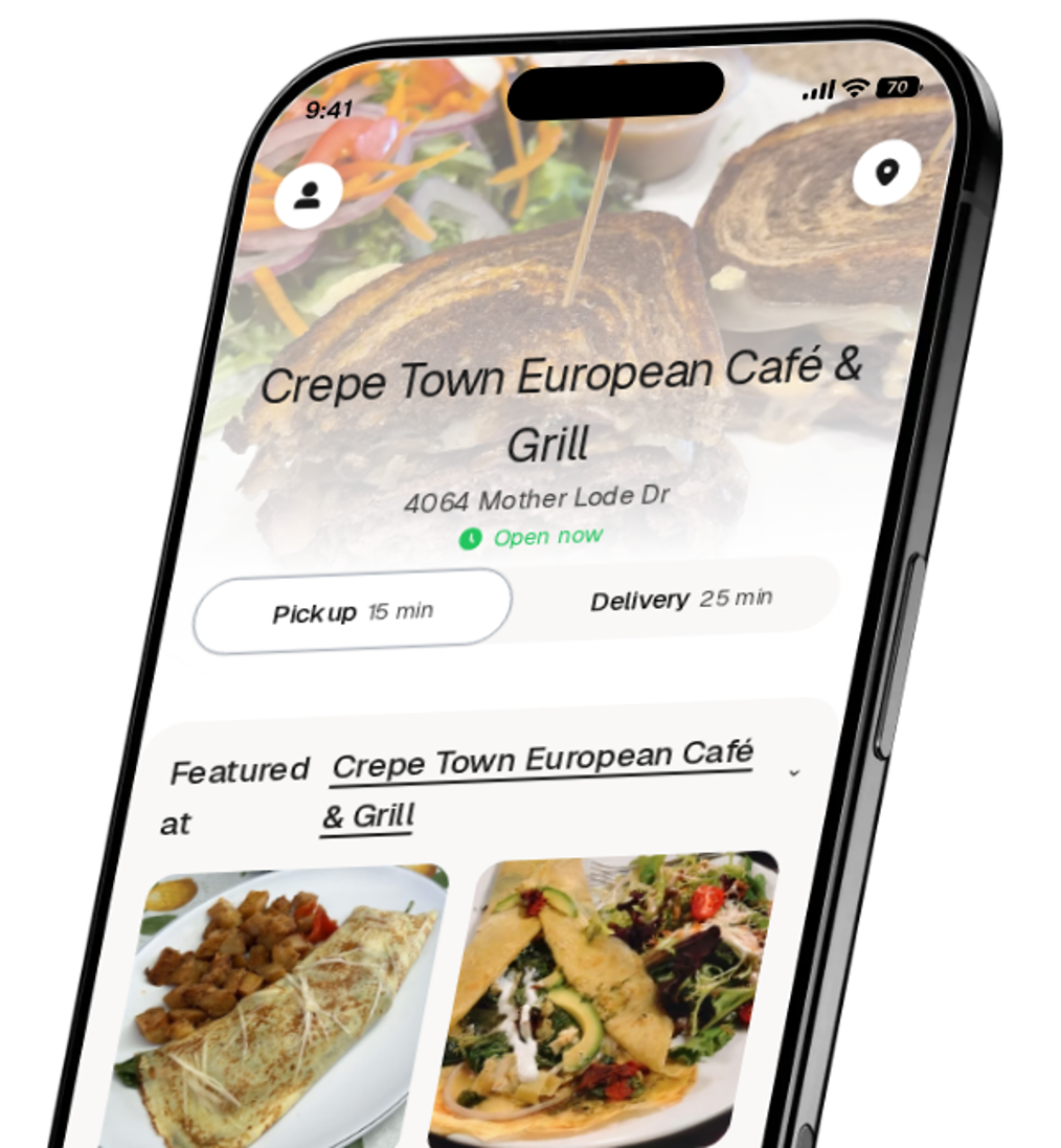 Crepe Town European Café & Grill app preview